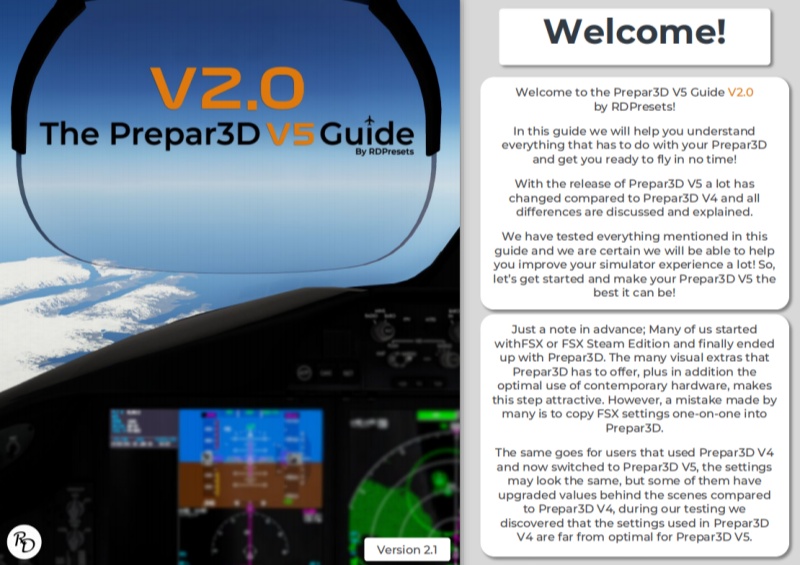 Prepar3D V5 新手指南 V2.10  — P3DV5原版官方英文教程